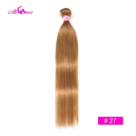 Ali Coco Brazilian Straight Hair 1/3/4 Bundles "8-30" inch  #2/#4/1b/27/ #27/1b/99j Non Remy Ombre Hair Human Weave Bundles