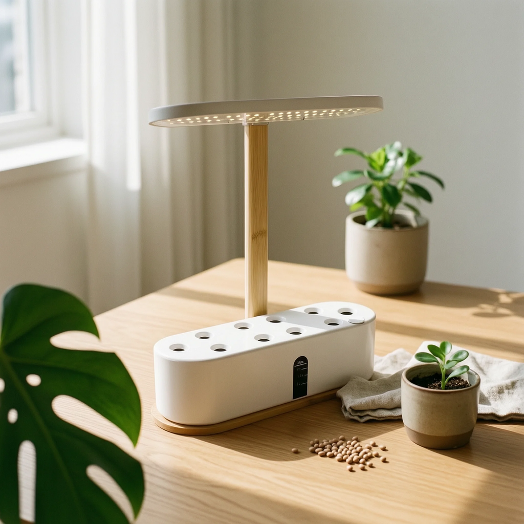 Hydroponic Planter with LED Grow Illumination areaSaving Indoor Hydroponic Garden Indoor Garden with LED Grow Light Fresh Slim