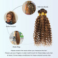 P4/27 Highlight Deep Wave Bundles Human Hair For Women Brazilian Hair Weaving Ombre Brown Curly Hair Bundles Deals For Extension