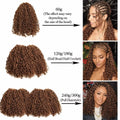 Pre-Looped Miracle Knots Brown Feather Crochet 100% Human Hair Extension Pre Separated Knotless Crochet Hair Bundles For Reusable Boho Braids