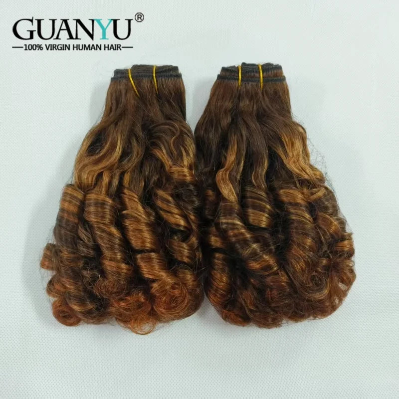 P4/30 Honey Blonde Funmi Human Hair Bundles Brazilian Human Hair Extensions 3/4 Bundles Deals Human Hair Weavings 100G