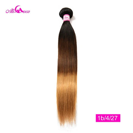 Ali Coco Brazilian Straight Hair 1/3/4 Bundles "8-30" inch  #2/#4/1b/27/ #27/1b/99j Non Remy Ombre Hair Human Weave Bundles
