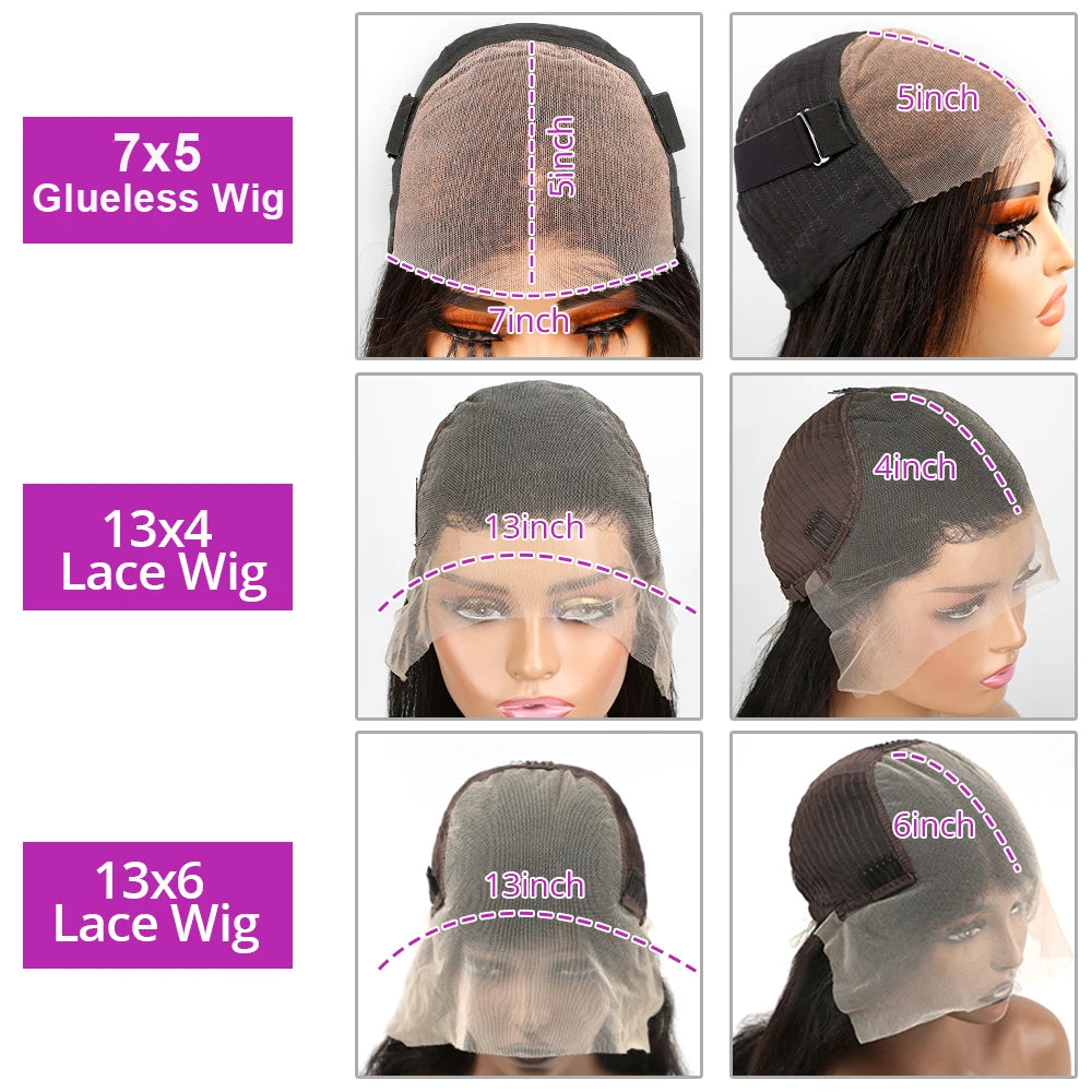 Wear And Go 13x6 Deep Wave Lace Frontal Bob Wig Kinky Curly Glueless Wig Short Ready To Go Human Hair Wigs 250 Density For Women