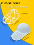 2Pcs/set Hat washing set, baseball duckbill cap, washing and sun drying integrated, non deformed machine wash protective rack