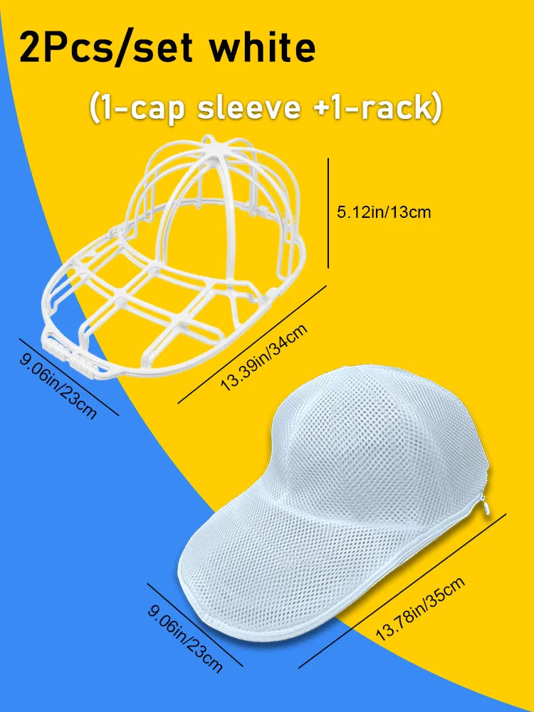 2Pcs/set Hat washing set, baseball duckbill cap, washing and sun drying integrated, non deformed machine wash protective rack
