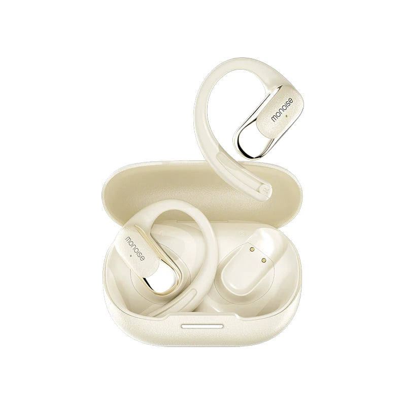 Monoise P-G2 AI Smart Earbuds Wireless Bluetooth Open Ear Earphones Meeting Recording Speech to Text 115 Languages Translator