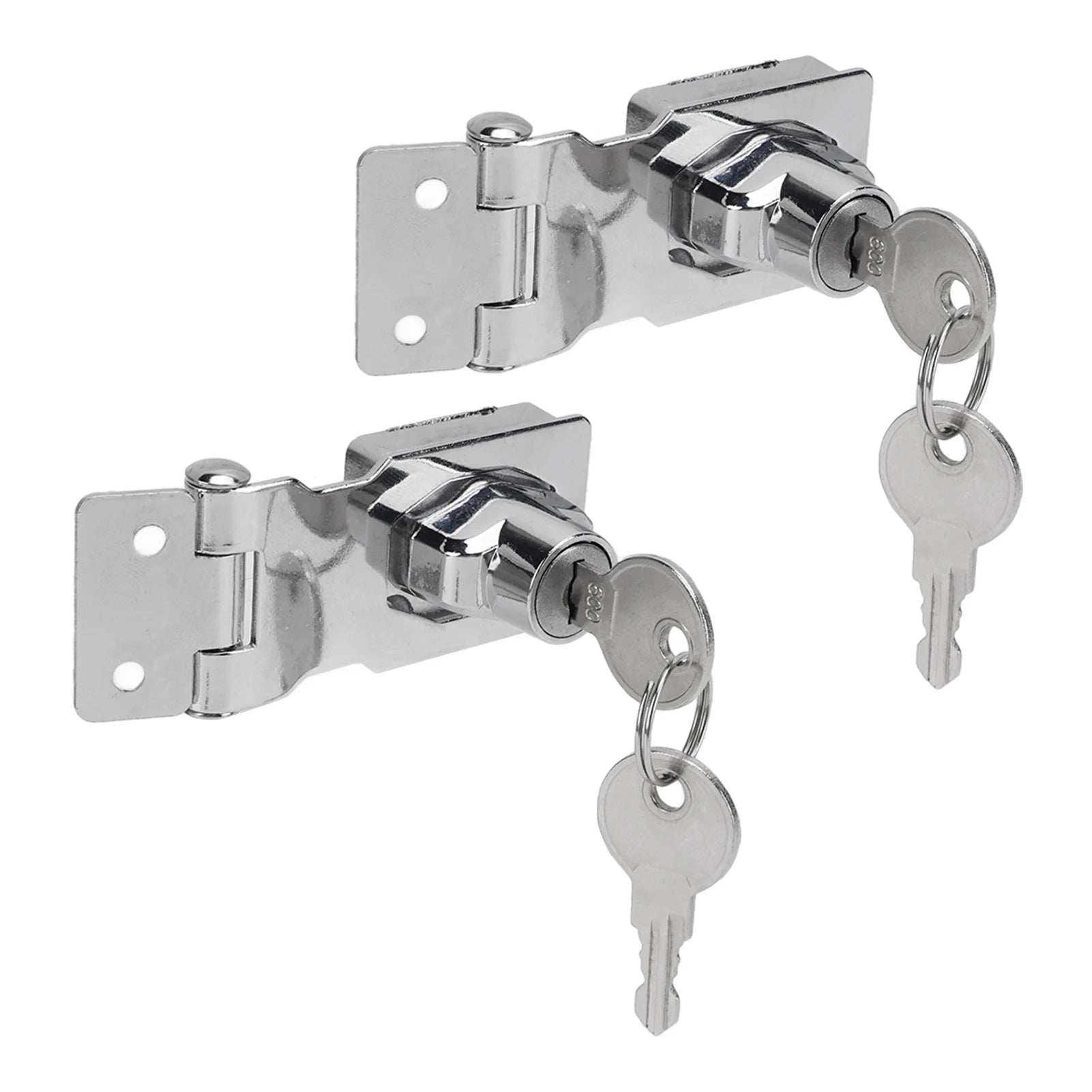 2 Packs 2.5 Inch Zinc Alloy Hasp Lock With Twist Knob Keyed Design Anti Theft Safety Hardware For Drawers Mailbox Cabinet Doors
