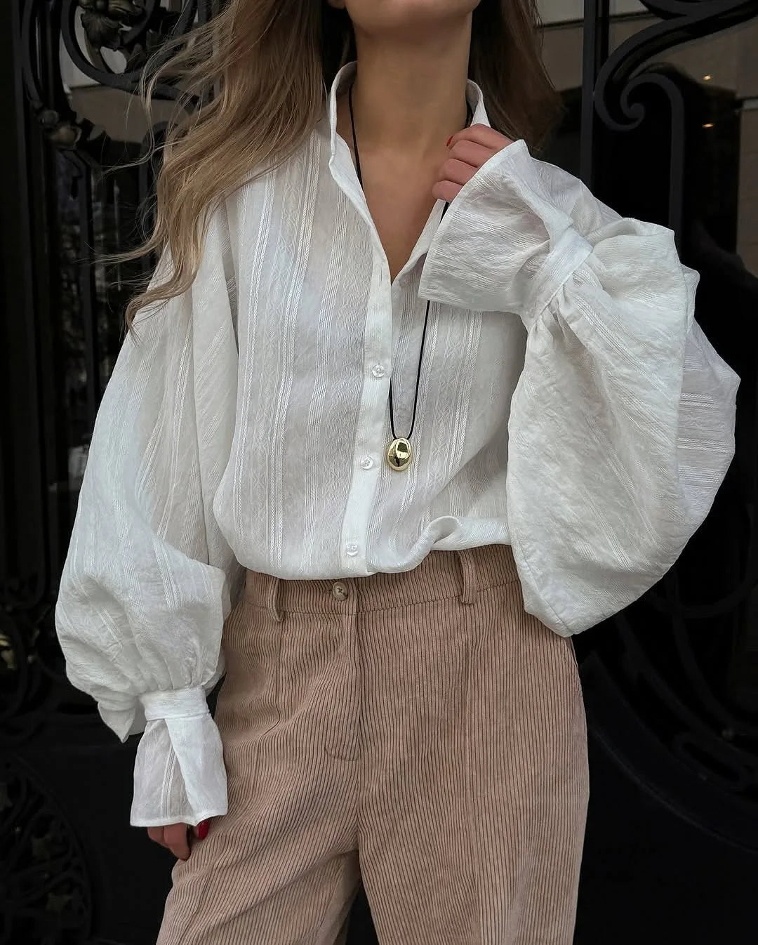 2026 Spring New Oversize White Shirt Women Long Sleeve Button up Minimalist 100% Cotton Shirt Female Chic Loose Tunic Blouses