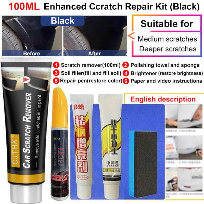 Car Scratch Remover Auto Paint Repair Wax Car Polish Body Grinding Compound Paint Care Tools Vehicle Surface Restorer