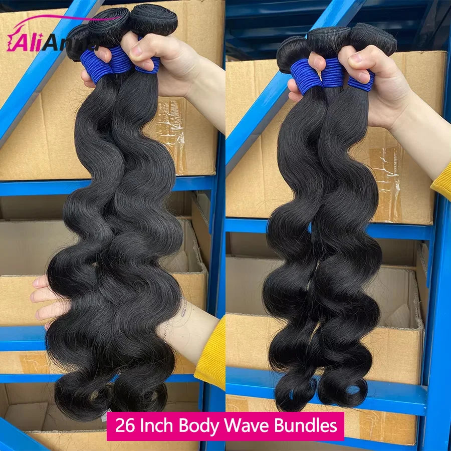 24 26 Inch Human Hair Bundles And Closure Body Wave Bundles With 4x4 Closure Raw Hair Bundles Human Hair 5x5 2x6 HD Lace Closure Brazilian Human Hair Bundles And Weaves Raw Hair Bundles Deals Transparent HD Lace Closure 100% Human Hair Fast Shipping