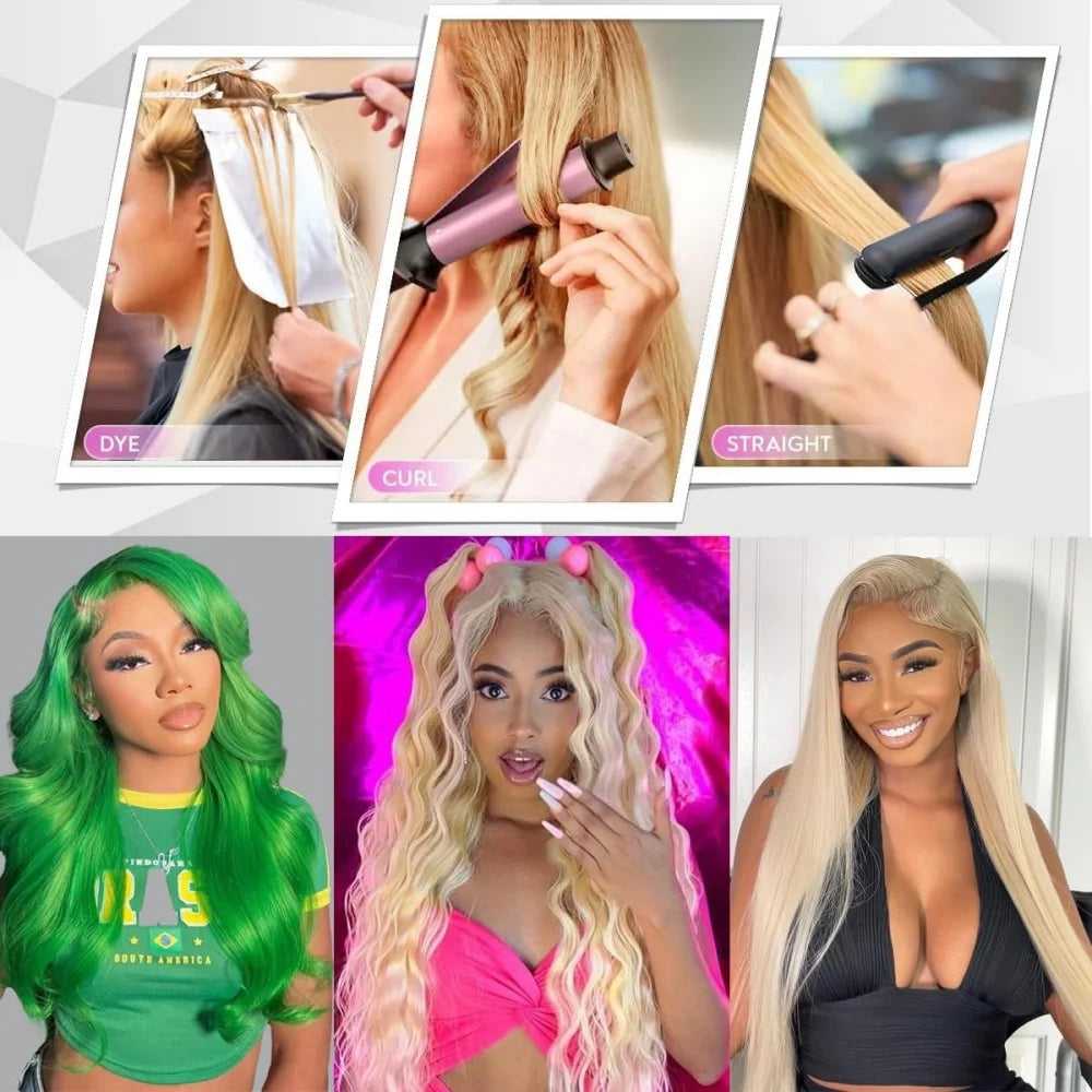 #613 Blonde Human Hair 1/3/4 Bundles Peruvian Body Wave Raw Hair Bundles 10 To 30 inch Human Hair Weft Can Be Dyed