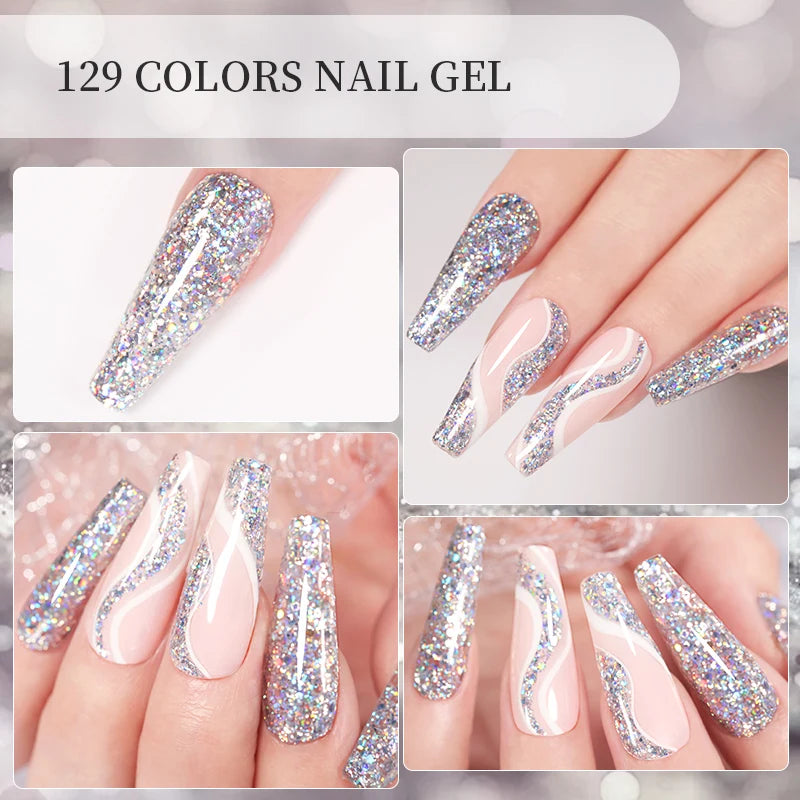 LILYCUTE 7ml Colorful Gel Nail Polish Long Lasting For Manicure Semi Permanent Base Top Coat Nail Art UV Gel Varnish