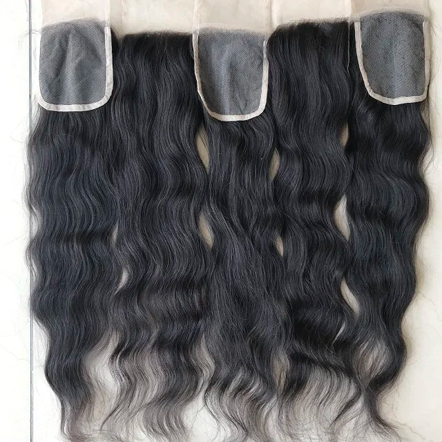 Best Quality 4*4 Remy Closure and Frontal 20 Inch Natural 1B Color Natural Wave 4x4 HD Lace Hair Closure With Baby Hair Vendor's