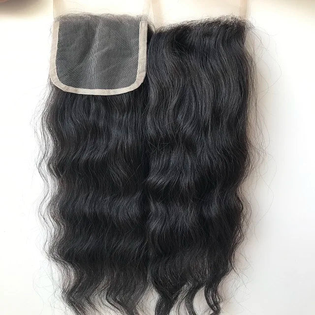 Best Quality 4*4 Remy Closure and Frontal 20 Inch Natural 1B Color Natural Wave 4x4 HD Lace Hair Closure With Baby Hair Vendor's