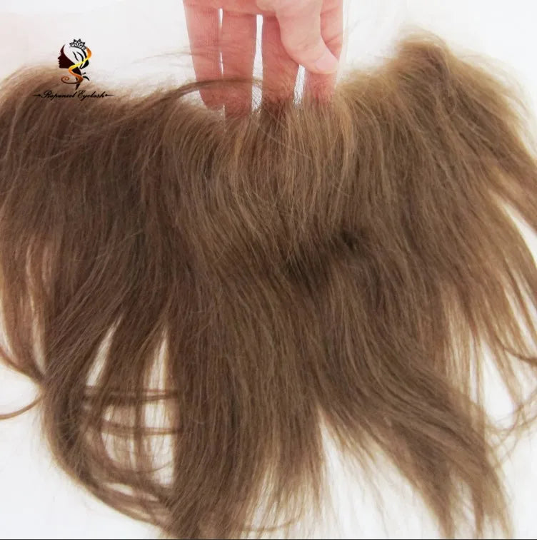#4 Brown Color 13x4 Lace Frontals with Natural Hairline Brazilian Remy Hair Baby Hair Human Hair Pieces