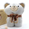 Wholesale Hot Sale Kids Bath Blanket White Baby Hooded Towels Thick Towel Plain Dyed Bamboo Baby Hooded Towel