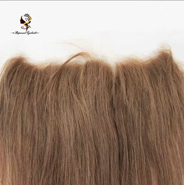 #4 Brown Color 13x4 Lace Frontals with Natural Hairline Brazilian Remy Hair Baby Hair Human Hair Pieces