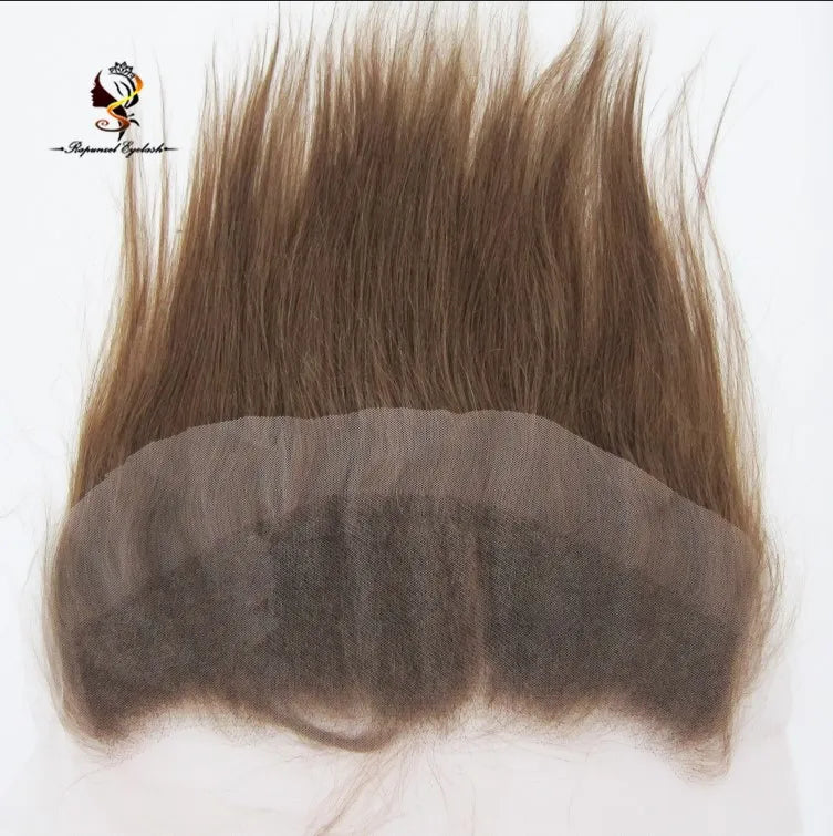 #4 Brown Color 13x4 Lace Frontals with Natural Hairline Brazilian Remy Hair Baby Hair Human Hair Pieces