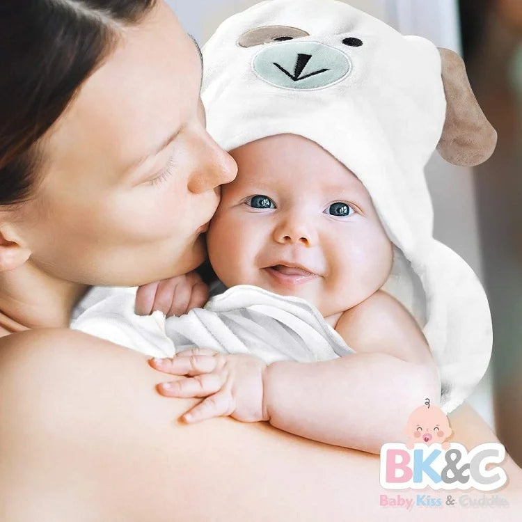 Wholesale Hot Sale Kids Bath Blanket White Baby Hooded Towels Thick Towel Plain Dyed Bamboo Baby Hooded Towel