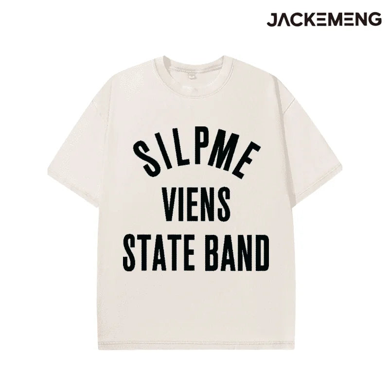 Oversized Washed Retro Typography Streetwear Print Tshirt USA Stock Wholesale Y2K Casual Tee