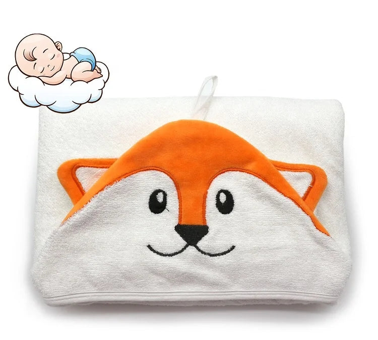 Wholesale Hot Sale Kids Bath Blanket White Baby Hooded Towels Thick Towel Plain Dyed Bamboo Baby Hooded Towel