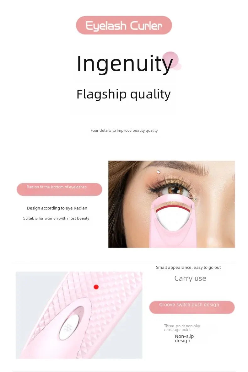 Cross-border new electric eyelash curling device electric eyelash curling device heating styling Beauty Makeup Eyelash curler beauty instrument