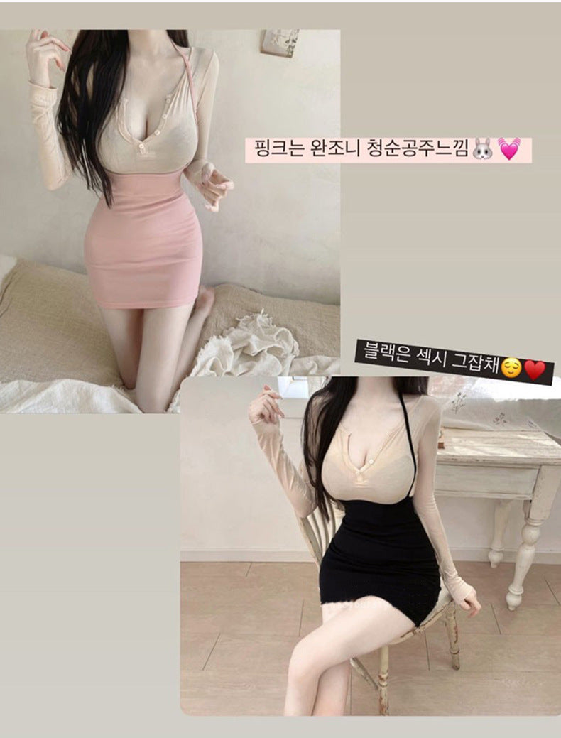 South Korea Dongdaemun New Shine Figure ~ Sexy Feminine Neck Bag Hip Outer Strap Skirt Korean Style
