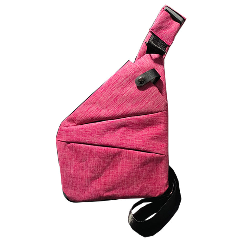 Right shoulder gun bag cross-border wholesale nylon chest bag men's lightweight simple large capacity messenger bag casual close-fitting shoulder bag