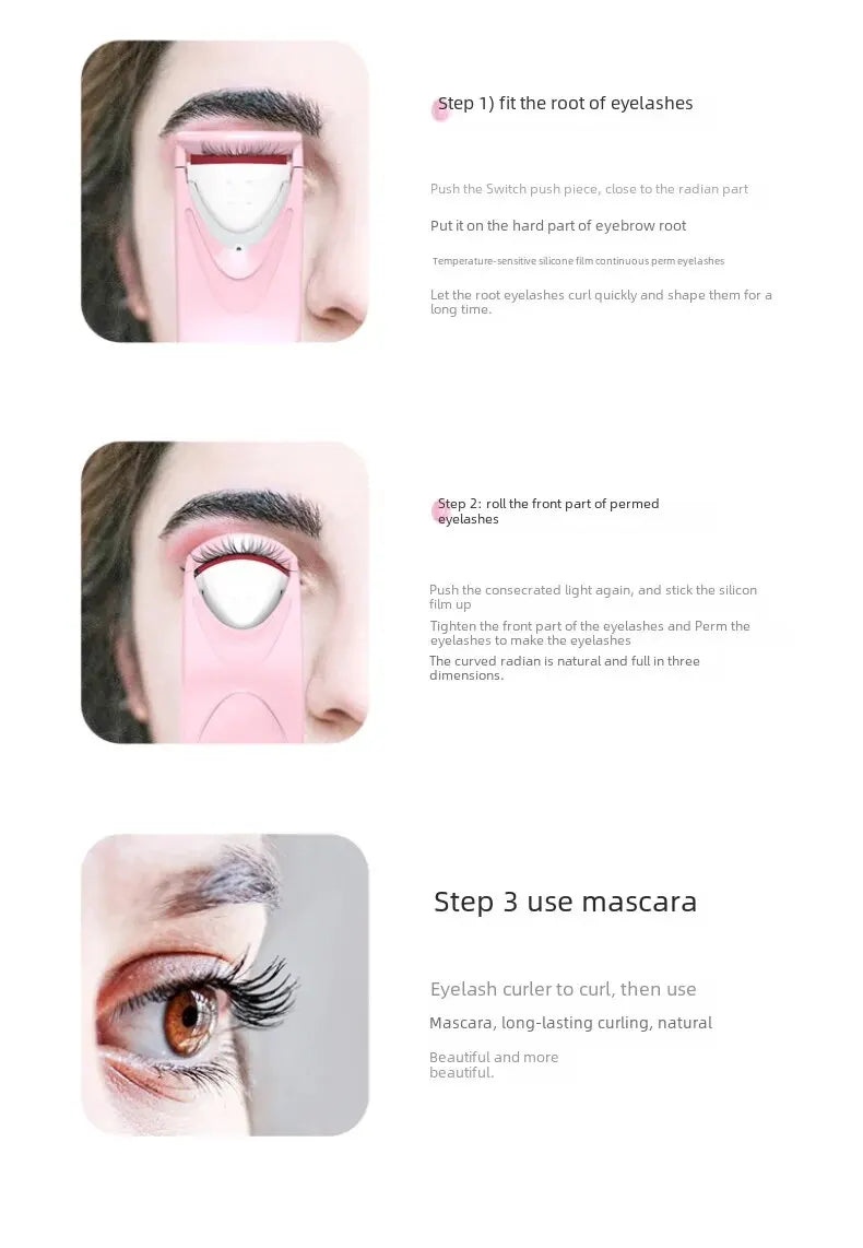 Cross-border new electric eyelash curling device electric eyelash curling device heating styling Beauty Makeup Eyelash curler beauty instrument