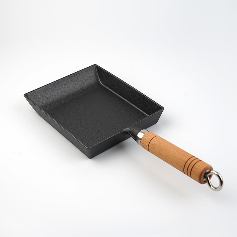 Cast Iron Yuzi Frying Pan Japanese-style Household Square Egg Frying Pan Uncoated Thickened Non-stick Egg Frying Pan Pan