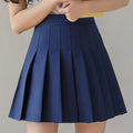 White jk pleated skirt spring and autumn preppy style high waist A- line skirt slimming versatile skirt women's gray short skirt