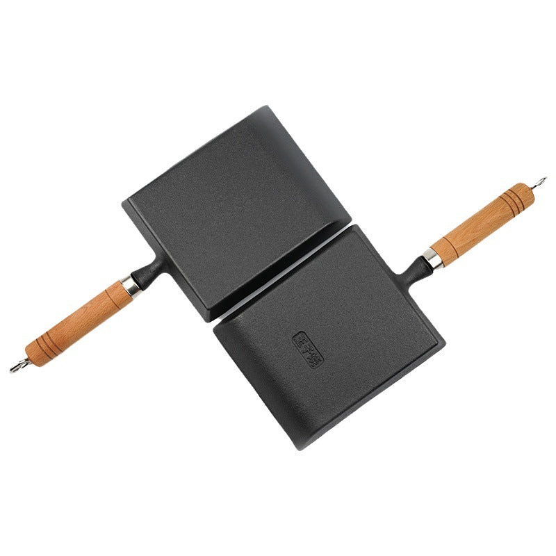 Cast Iron Yuzi Frying Pan Japanese-style Household Square Egg Frying Pan Uncoated Thickened Non-stick Egg Frying Pan Pan