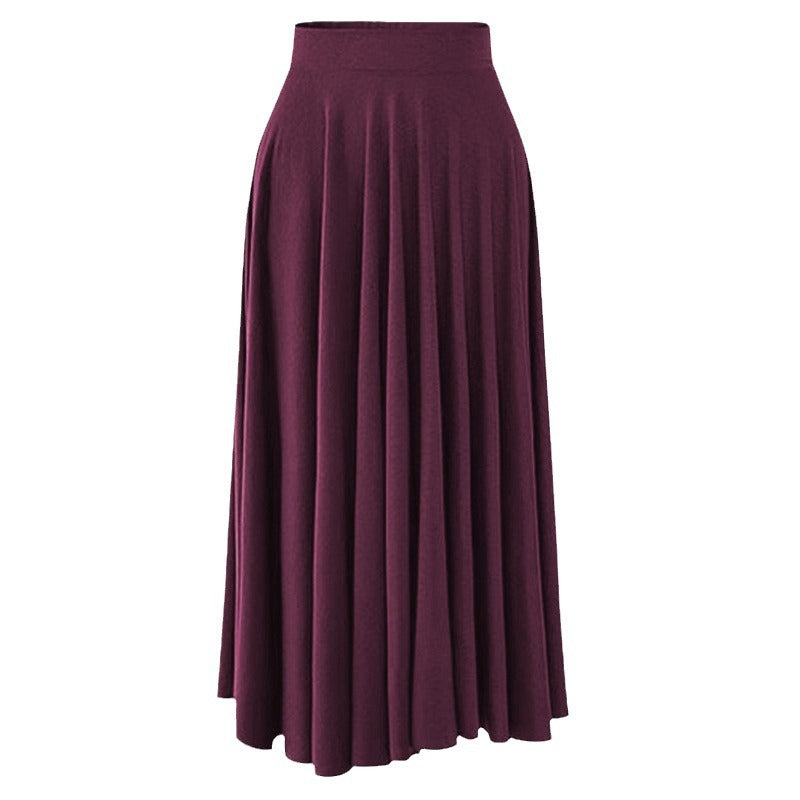Summer New modal loose large size skirt 200kg fat mm long large swing skirt high waist pleated umbrella skirt
