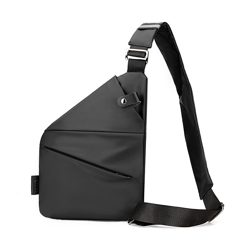 Right shoulder gun bag cross-border wholesale nylon chest bag men's lightweight simple large capacity messenger bag casual close-fitting shoulder bag
