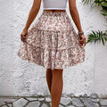 2025 Spring/Summer European and American Cross-Border New Floral Fashion Women's Wide-Leg Shorts with Drape, Versatile Casual Skirt Pants