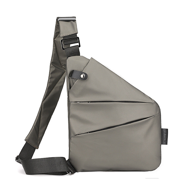 Right shoulder gun bag cross-border wholesale nylon chest bag men's lightweight simple large capacity messenger bag casual close-fitting shoulder bag