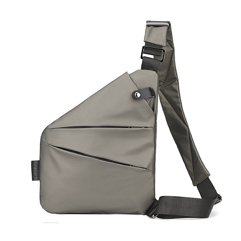 Right shoulder gun bag cross-border wholesale nylon chest bag men's lightweight simple large capacity messenger bag casual close-fitting shoulder bag