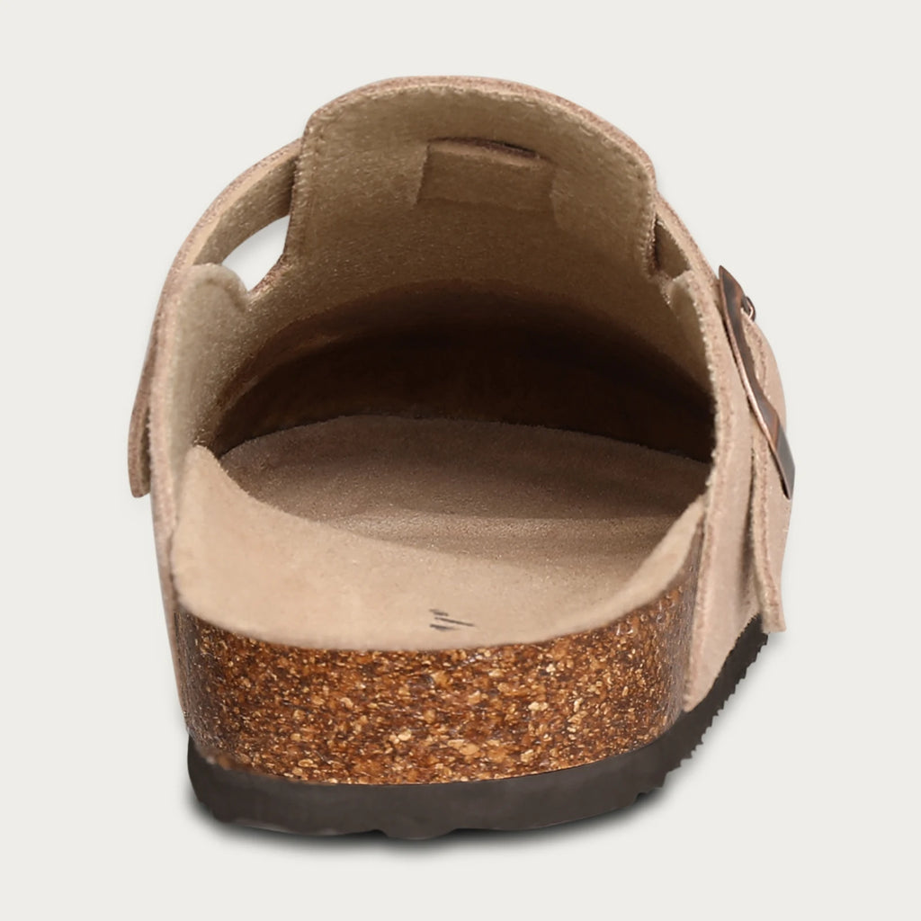 Fashion Women's Suede Mules Slippers 2025 Men Clogs Cork Insole Sandals Arch Support Outdoor Beach Slides Home Shoes Woman
