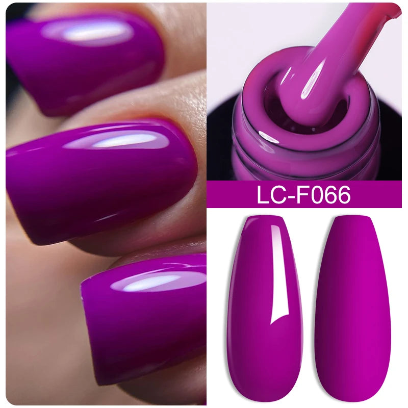 LILYCUTE Glitter Gel Nail Polish Sequins Semi Permanent UV Gel Colorful Gel Polish Soak Off UV LED Nail Gel Varnish For Manicure