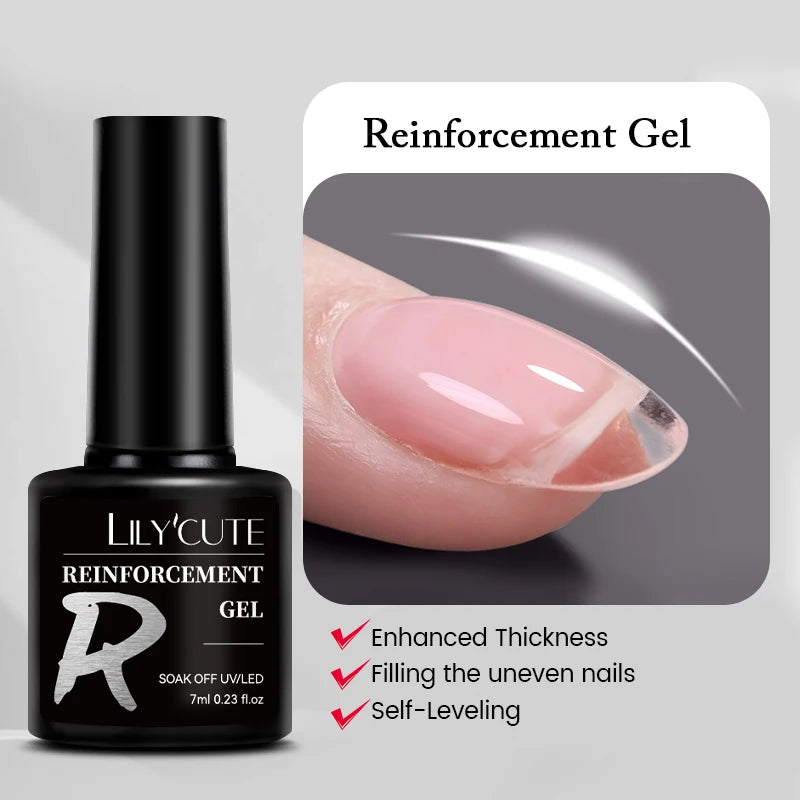 LILYCUTE Glitter Gel Nail Polish Sequins Semi Permanent UV Gel Colorful Gel Polish Soak Off UV LED Nail Gel Varnish For Manicure
