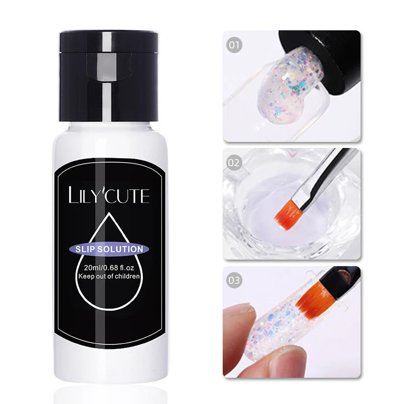 LILYCUTE Extension Nail Gel Polish Glitter Vernis Semis Permanent UV Gel For Manicure Nail Art Prolong Construction Gel