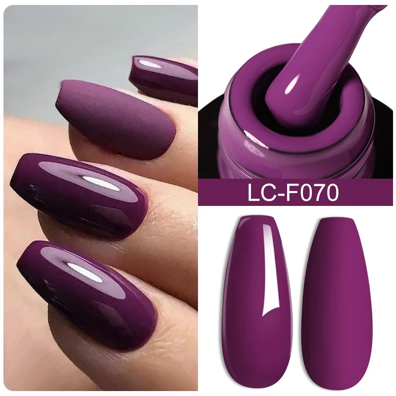 LILYCUTE Glitter Gel Nail Polish Sequins Semi Permanent UV Gel Colorful Gel Polish Soak Off UV LED Nail Gel Varnish For Manicure
