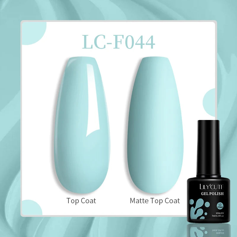 LILYCUTE 7ML Colorful Gel Nail Polish 129 Colors Long Lasting For Manicure Semi Permanent Base Top Coat Nail Art UV Gel Varnish