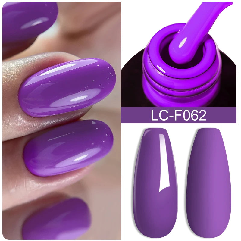 LILYCUTE Glitter Gel Nail Polish Sequins Semi Permanent UV Gel Colorful Gel Polish Soak Off UV LED Nail Gel Varnish For Manicure