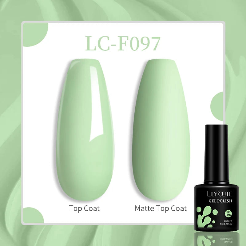 LILYCUTE 7ML Colorful Gel Nail Polish 129 Colors Long Lasting For Manicure Semi Permanent Base Top Coat Nail Art UV Gel Varnish