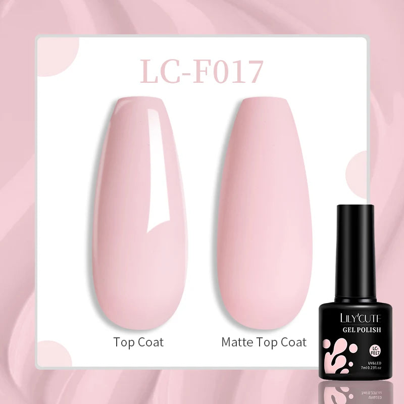 LILYCUTE 7ML Colorful Gel Nail Polish 129 Colors Long Lasting For Manicure Semi Permanent Base Top Coat Nail Art UV Gel Varnish