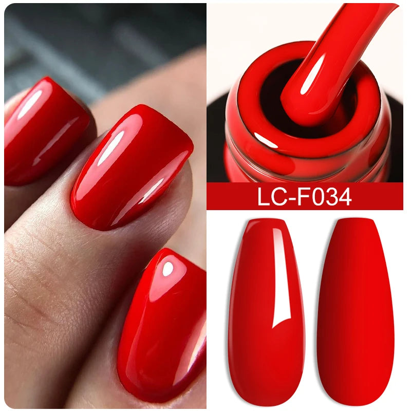 LILYCUTE Nail Gel Polish 7ML Pink Nude Colorful Semi Permanent For Manicure Base Top Coat Soak Off UV Gel Nails Art Varnish