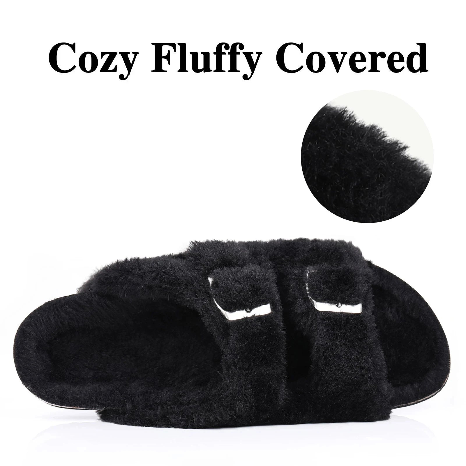 Kidmi Cork Suede Mules Slippers For Women Fashion Men Clogs Shoes Classic Cork Antislip Outdoor Slippers With Arch Support