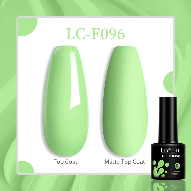 LILYCUTE 7ML Gel Nail Polish High Saturation Color For Manicure Vernis Semi Permanent Nail Art Base Top Coat UV Nail Polish