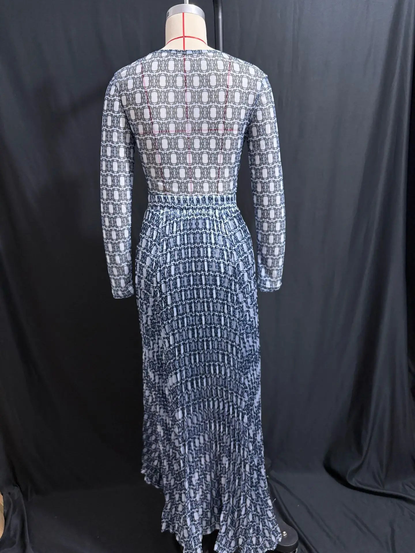 Women Two Piece Sets Skirt Set Round Neck Full Sleeve Print Tops Long Skirts A Line High Waist Y2k Streetwear Elegant 2026